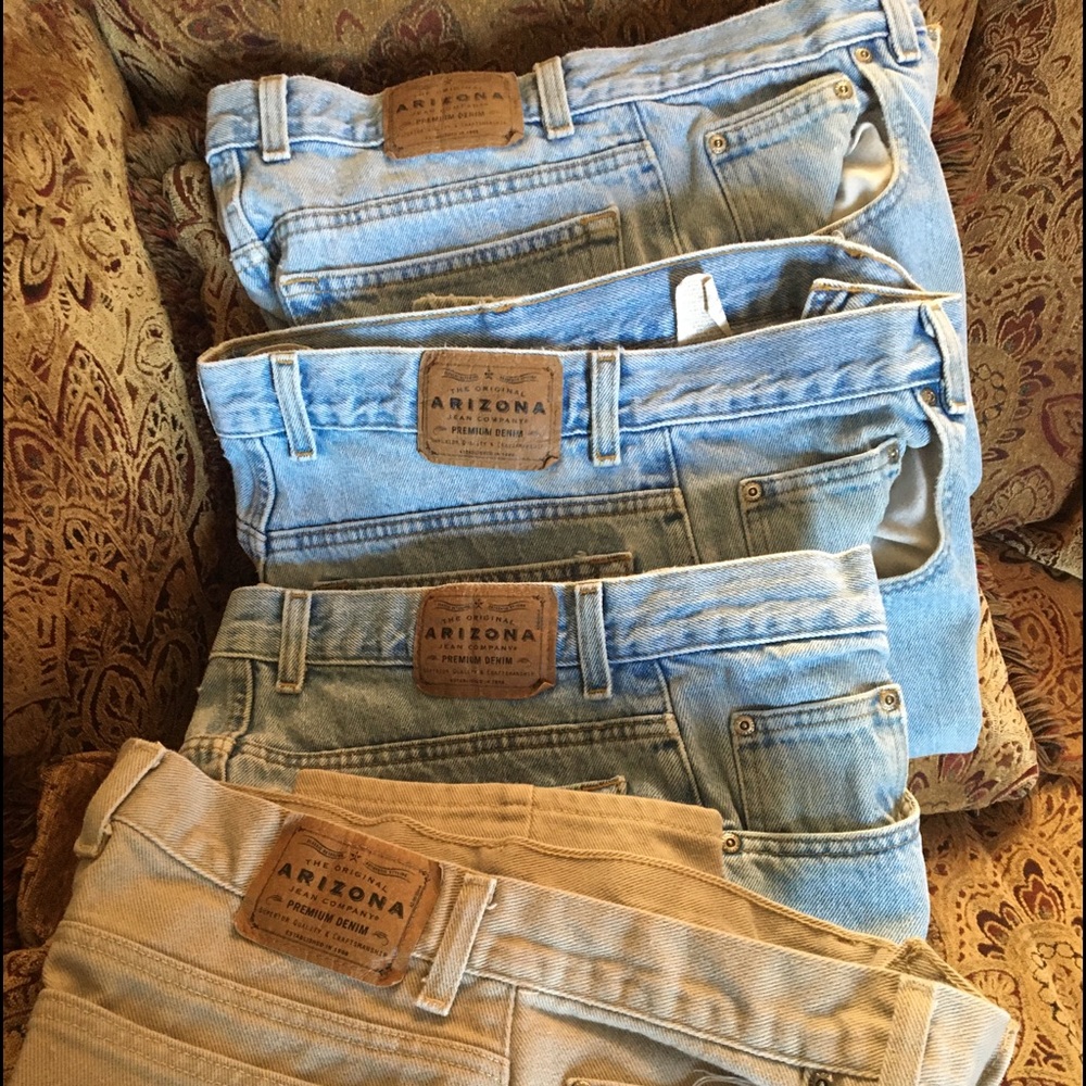 3 pair Arizona jeans. Excellent condition.